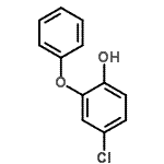 结构式 CAS# 3380-58-3, 4-氯-2-苯氧基苯酚