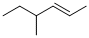 structure of CAS# 3404-55-5, 4-Methyl-2-Hexene;(E)-4-Methylhex-2-Ene;2-Hexene, 4-Methyl-;4-Methyl-2-Hexene,C&T