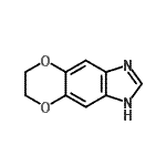 结构式 CAS# 343788-75-0, 6,7-二氢-1H-[1,4]二恶英并[2,3-f]苯并咪唑