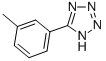 structure of CAS# 3441-00-7, 5-(3-Methylphenyl)-1H-Tetrazole;5-(3-METHYLPHENYL)-1H-TETRAZOLE;5-(M-Tolyl)-1H-Tetrazole