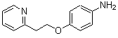 structure of CAS# 344561-49-5, 4-[2-(2-Pyridinyl)Ethoxy]Aniline;4-(2-(2-pyridyl)ethoxy)phenylamine;4-(2-Pyridin-2-ylethoxy)aniline;4-(2-pyridin-2-ylethoxy)aniline dihydrochloride