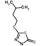 结构式 CAS# 344926-02-9, 5-[(3-甲基丁基)硫基]-1,3,4-噻二唑-2(3H)-硫酮