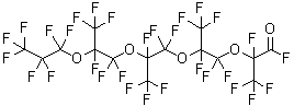 结构式 CAS# 34761-47-2, 全氟-2,5,8,11-四甲基-3,6,9,12-四氧杂十五碳酰氟