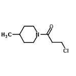 structure of CAS# 349090-42-2, 3-Chloro-1-(4-Methyl-1-Piperidinyl)-1-Propanone;1-(3-chloropropanoyl)-4-methylpiperidine;3-chloro-1-(4-methylpiperidyl)propan-1-one;piperidine, 1-(3-chloro-1-oxopropyl)-4-methyl-