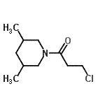 structure of CAS# 349097-99-0, 3-Chloro-1-(3,5-Dimethyl-1-Piperidinyl)-1-Propanone;1-(3,5-dimethylpiperidyl)-3-chloropropan-1-one;1-(3-chloropropanoyl)-3,5-dimethylpiperidine;piperidine, 1-(3-chloro-1-oxopropyl)-3,5-dimethyl-