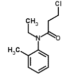 结构式 CAS# 349098-11-9, 3-氯-N-乙基-N-(2-甲基苯基)丙酰胺