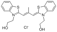 CAS#: 34979-97-0， 2-[2-[(3Z)-3-[3-(2-Hydroxyethyl)-1,3-Benzothiazol-2-Ylidene]-2-Methylprop-1-Enyl]-1,3-Benzothiazol-3-Ium-3-Yl]Ethanol