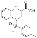 structure of CAS# 35017-55-1, 4-[(4-Methylphenyl)Sulfonyl]-3,4-Dihydro-2H-1,4-Benzoxazine-2-Carboxylic Acid