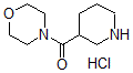 structure of CAS# 35090-96-1, 4-(Piperidin-3-Ylcarbonyl)Morpholine Hydrochloride;4-(Piperidin-3-Ylcarbonyl)Morpholine(SALTDATA: Hcl);Morpholine, 4-(3-Piperidinylcarbonyl)-