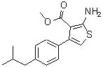structure of CAS# 350990-40-8, Methyl 2-Amino-4-(4-Isobutylphenyl)-3-Thiophenecarboxylate;2-Amino-4<wbr>-(4-chlor<wbr>ophenyl)-<wbr>7,7-dimet<wbr>hyl-5-oxo<wbr>-4,6,7,8-<wbr>tetrahydr<wbr>o-2H-chro<wbr>mene-3-ca<wbr>rbonitrile;2-Amino-4-(4-chlorophenyl)-thiophene-3-carboxylic;2-Amino-4-(4-isobutylphenyl)thiophene-3-