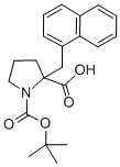 structure of CAS# 351002-65-8, Boc-alpha-(1-Naphthylmethyl)-DL-Pro-OH