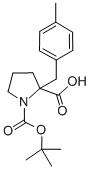 structure of CAS# 351002-82-9, Boc-alpha-(4-Methylbenzyl)-DL-Pro-OH