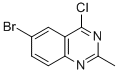 structure of CAS# 351426-04-5, 6-Bromo-4-Chloro-2-Methyl-Quinazoline