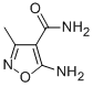 structure of CAS# 35261-06-4, 5-Amino-3-Methyl-4-Isoxazolecarboxamide;5-Amino-3-Methyl-Isoxazole-4-Carboxamide;5-Amino-3-Methyl-4-Isoxazolecarboxamide;4P-323S