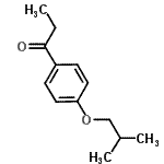 structure of CAS# 354539-62-1, 1-(4-Isobutoxyphenyl)-1-Propanone;1-[4-(2-methylpropoxy)phenyl]propan-1-one;MFCD02176134