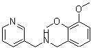 structure of CAS# 355383-37-8, 1-(2,3-Dimethoxyphenyl)-N-(3-Pyridinylmethyl)Methanamine;(2,3-dimethoxybenzyl)(3-pyridinylmethyl)amine;(2,3-dimethoxybenzyl)(pyridin-3-ylmethyl)amine;(2,3-Dimethoxy-benzyl)-pyridin-3-ylmethyl-amine