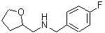 structure of CAS# 356531-65-2, 1-(4-Fluorophenyl)-N-(Tetrahydro-2-Furanylmethyl)Methanamine;(4-fluorobenzyl)(tetrahydrofuran-2-ylmethyl)amine;(4-Fluoro-benzyl)-(tetrahydro-furan-2-ylmethyl)-amine;[(4-fluorophenyl)methyl](oxolan-2-ylmethyl)amine