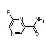 structure of CAS# 356783-47-6, 6-Fluoro-2-Pyrazinecarboxamide;6-Fluoropyrazine-2-carboxamide;6-Fluoro-pyrazine-2-carboxylic acid amide;MFCD18968606