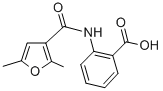 结构式 CAS# 357420-38-3, 2-[(2,5-二甲基-呋喃-3-羰基)-氨基]-苯甲酸