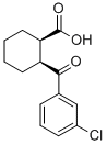 structure of CAS# 357980-62-2, cis-2-(3-Chlorobenzoyl)Cyclohexane-1-Carboxylic Acid