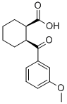 structure of CAS# 357980-63-3, cis-2-(3-Methoxybenzoyl)Cyclohexane-1-Carboxylic Acid