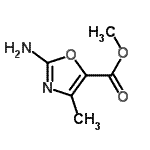 结构式 CAS# 359631-35-9, 甲基2-氨基-4-甲基-1,3-恶唑-5-羧酸酯