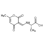 CAS 登录号：360069-21-2， N-[(Z)-(6-甲基-2,4-二氧代-2H-吡喃-3(4H)-亚基)甲基]-L-丙氨酸