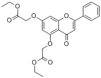 CAS 登录号：36086-89-2， 乙基2-[7-(2-乙氧基-2-氧代乙氧基)-4-氧代-2-苯基苯并吡喃-5-基]氧基乙酸酯