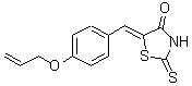 结构式 CAS# 361184-37-4, (5Z)-5-[4-(烯丙氧基)亚苄基]-2-硫代-1,3-噻唑烷-4-酮