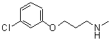 structure of CAS# 361395-22-4, 3-(3-Chlorophenoxy)-N-Methyl-1-Propanamine;[3-(3-chlorophenoxy)propyl](methyl)amine;3-(3-chlorophenoxy)-N-methyl-1-propanamine;3-(3-Chlorophenoxy)-N-methylpropan-1-amine