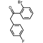structure of CAS# 36282-29-8, 1-(2-Bromophenyl)-2-(4-Fluorophenyl)Ethanone;2'-Bromo-2-(4-fluorophenyl)acetophenone