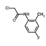 structure of CAS# 366-44-9, 2-Chloro-N-(4-Fluoro-2-Methylphenyl)Acetamide;2-chloro-N-(4-fluoro-2-methylphenyl)acetamide;MFCD08077753