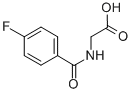 结构式 CAS# 366-79-0, (4-氟-苯甲酰基氨基)-乙酸