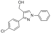 structure of CAS# 36640-39-8, [3-(4-Chlorophenyl)-1-Phenylpyrazol-4-Yl]Methanol;[3-(4-Chlorophenyl)-1-Phenyl-Pyrazol-4-Yl]Methanol;[3-(4-Chlorophenyl)-1-Phenyl-4-Pyrazolyl]Methanol