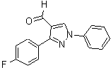 structure of CAS# 36640-40-1, 3-(4-Fluoro-Phenyl)-1-Phenyl-1H-Pyrazole-4-Carbaldehyde;3-(4-Fluorophenyl)-1-Phenyl-Pyrazole-4-Carbaldehyde;3-(4-Fluorophenyl)-1-Phenyl-4-Pyrazolecarboxaldehyde;Zinc00081447
