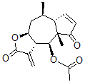 CAS 登录号：3668-14-2， [(3aS,5R,5aR,8aR,9S,9aR)-5,8a-二甲基-1-亚甲基-2,8-二氧代-3a,4,5,5a,9,9a-六氢薁并[6,5-b]呋喃-9-基] 乙酸酯