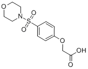 structure of CAS# 36691-78-8, [4-(Morpholine-4-Sulfonyl)-Phenoxy]-Acetic Acid;[4-(Morpholine-4-Sulfonyl)-Phenoxy]-Acetic Acid