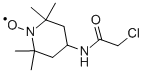 structure of CAS# 36775-23-2, 4-(2-Chloroacetamido)-2,2,6,6-Tetramethylpiperidine 1-Oxyl;2-Chloro-N-(1-Hydroxy-2,2,6,6-Tetramethyl-4-Piperidyl)Acetamide;2-Chloro-N-(1-Hydroxy-2,2,6,6-Tetramethyl-4-Piperidinyl)Acetamide;2-Chloro-N-(1-Hydroxy-2,2,6,6-Tetramethyl-Piperidin-4-Yl)Ethanamide