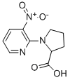 structure of CAS# 36976-98-4, 1-(3-Nitro-2-Pyridinyl)-2-Pyrrolidinecarboxylic Acid;1-(3-NITRO-2-PYRIDINYL)-2-PYRROLIDINECARBOXYLIC ACID;1-(3-Nitropyridin-2-Yl)Pyrrolidine-2-Carboxylic Acid;1-(3-Nitro-2-Pyridinyl)-L-Proline