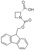 结构式 CAS# 374791-02-3, (R)-N-芴甲氧羰基-吖丁啶-2-羧酸