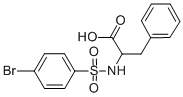 结构式 CAS# 37642-61-8, 2-([(4-溴苯基)磺酰基]氨基)-3-苯丙酸