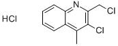 structure of CAS# 37781-33-2, 3-Chloro-2-(Chloromethyl)-4-Methylquinoline Hydrochloride;3-Chloro-2-(Chloromethyl)-4-Methyl-Quinoline;Zinc03349693