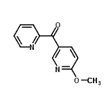 structure of CAS# 381725-44-6, (6-Methoxy-3-Pyridinyl)(2-Pyridinyl)Methanone;2-Methoxy-5-picolinoylpyridine;MFCD07699470