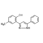 结构式 CAS# 38214-71-0, 4-甲基-2-(5-苯基-1H-吡唑-3-基)苯酚