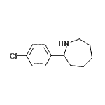 structure of CAS# 383129-18-8, 2-(4-Chlorophenyl)Azepane;1H-AZEPINE,2-(4-CHLOROPHENYL)HEXAHYDRO-;2-(4-chlorophenyl)azaperhydroepine;2-(4-CHLORO-PHENYL)-AZEPANE