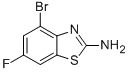 structure of CAS# 383131-15-5, 2-Amino-4-Bromo-6-Fluorobenzothiazole;4-Bromo-6-Fluoro-1,3-Benzothiazol-2-Amine(SALTDATA: FREE);4-Bromo-6-Fluorobenzo[D]Thiazol-2-Amine;2-Benzothiazolamine, 4-Bromo-6-Fluoro-