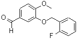 structure of CAS# 384857-20-9, 3-[(2-Fluorobenzyl)Oxy]-4-Methoxybenzaldehyde;3-(2-Fluoro-benzyloxy)-4-methoxy-benzaldehyde;3-[(2-fluorobenzyl)oxy]-4-methoxybenzaldehyde;3-[(2-Fluorobenzyl)oxy]-4-methoxybenzaldehyde #