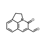 structure of CAS# 386715-47-5, 4-Oxo-1,2-Dihydro-4H-Pyrrolo[3,2,1-Ij]Quinoline-5-Carbaldehyde;1,2-Dihyd<wbr>ro-4-oxo-<wbr>4H-pyrrol<wbr>o[3,2,1-i<wbr>j]quinoli<wbr>ne-5-carb<wbr>oxaldehyde;1,2-Dihyd<wbr>ro-4-oxo-<wbr>pyrrolo[3<wbr>,2,1-ij]-<wbr>; quinoli<wbr>ne-5-carb<wbr>oxaldehyde;1,2-Dihydro-4-oxopyrrolo[3,2,1-ij]quinoline-5-carboxaldehyde