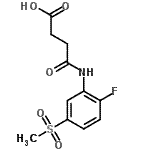 结构式 CAS# 389609-83-0, 4-{[2-氟-5-(甲基磺酰基)苯基]氨基}-4-氧代丁酸