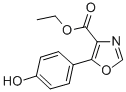 structure of CAS# 391248-24-1, 5-(4-Hydroxy-Phenyl)-Oxazole-4-Carboxylic Acid Ethyl Ester